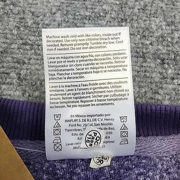 University of Clemson Tigers Sweatshirt Womens Medium Purple Long Sleeve Fleece - Picture 16 of 16